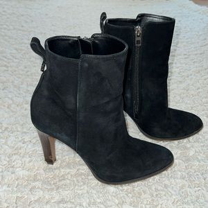 Coach black suede booties
